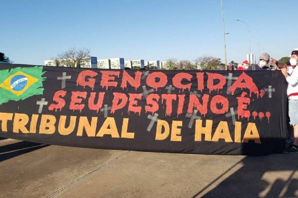 Manifestantes em Brasília
