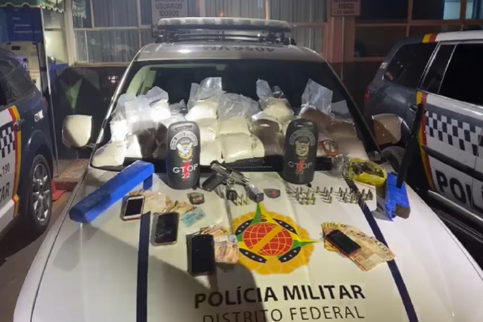 Abordagem em Taguatinga resulta na apreensão de 21 kg de cocaína no Gama